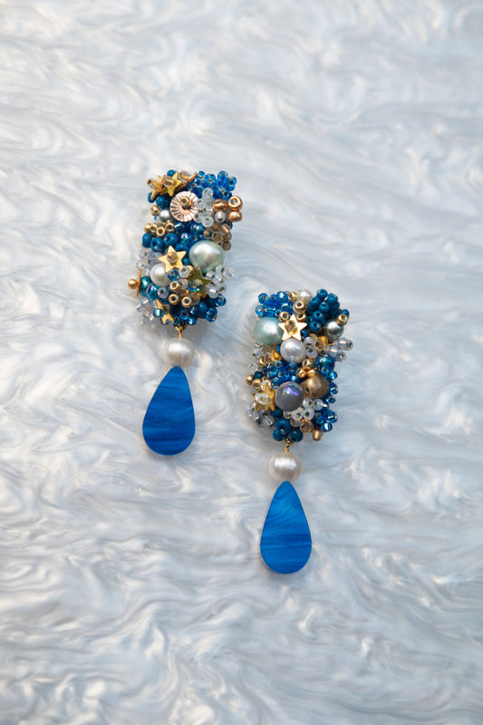 Starry Night Beadwork Studs