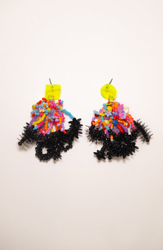 Little Monster Neon Beaded Earrings