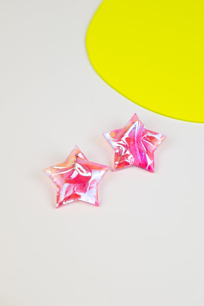 Iridescent Star Statement Studs