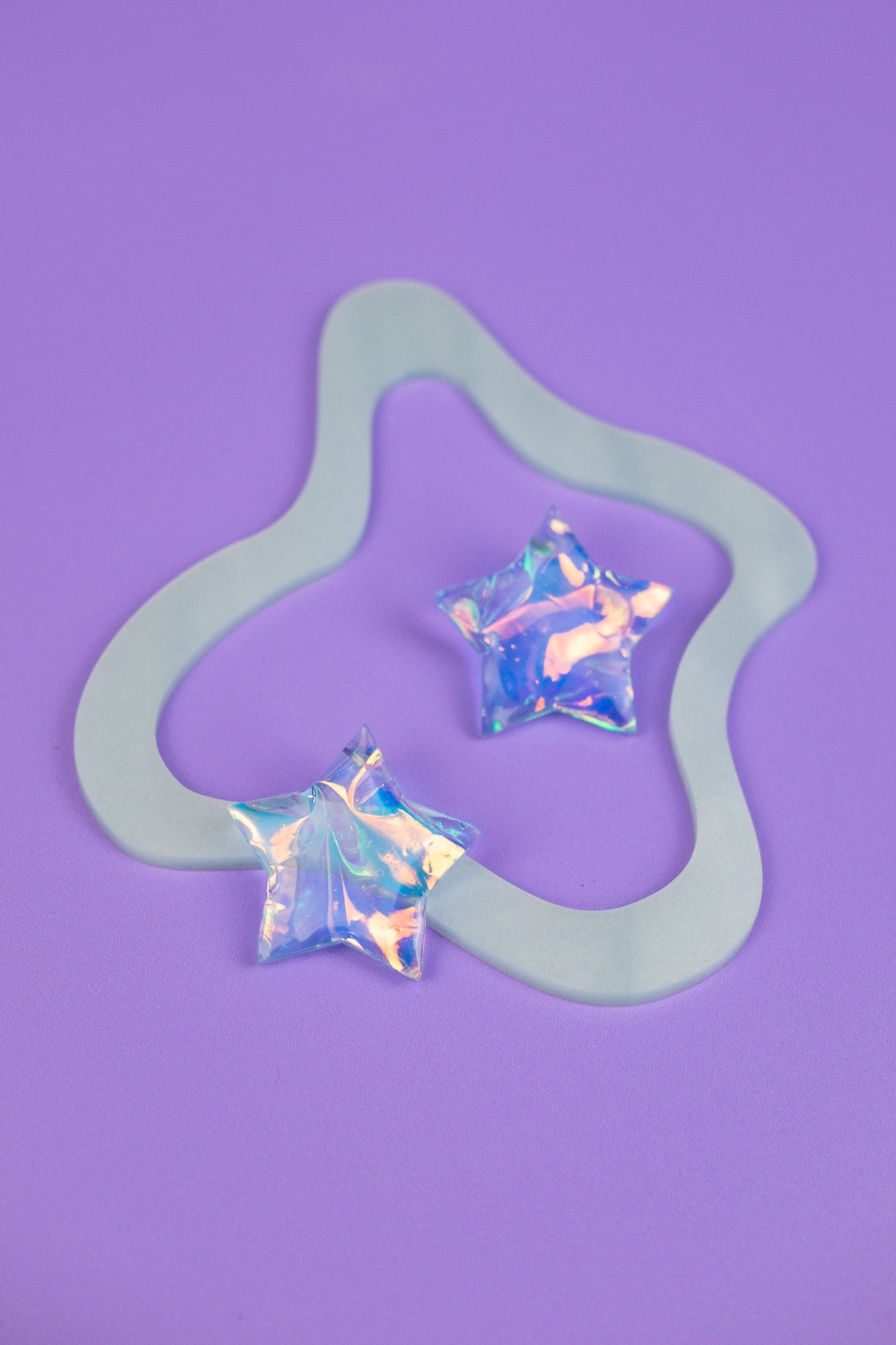 Iridescent Star Statement Studs