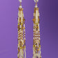 Golden Rays Beaded Tassel Earrings