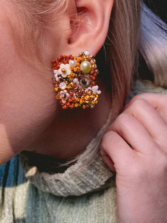 Autumn Walk Beaded Studs