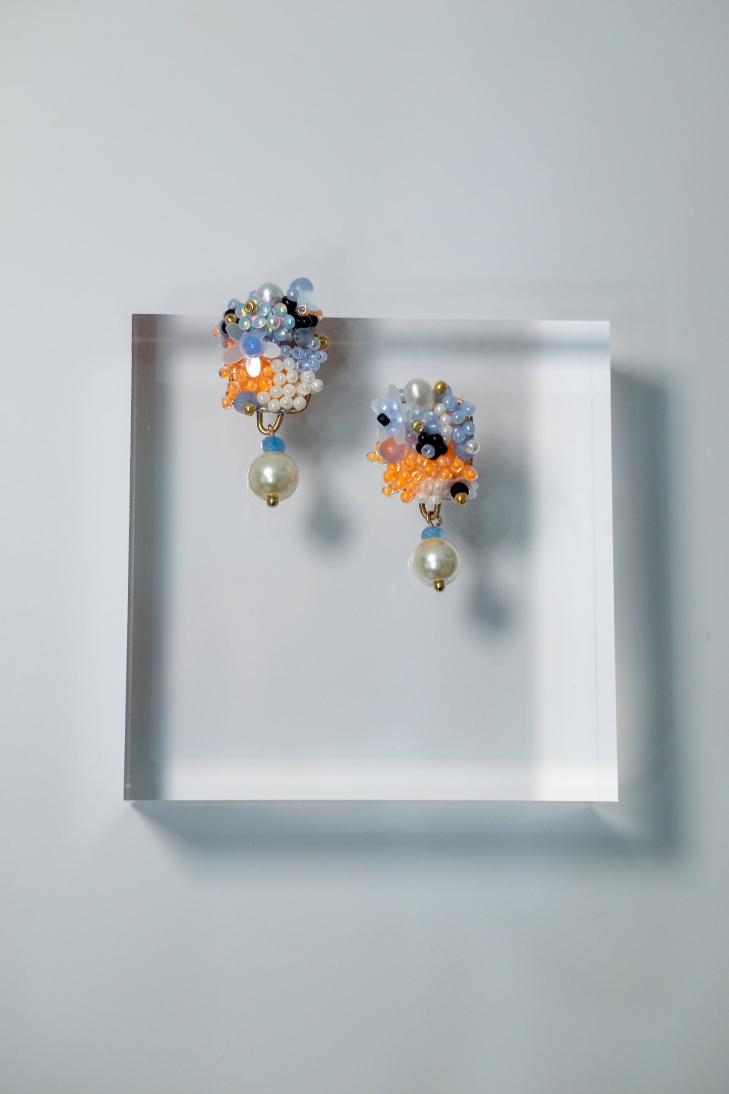 Blue Composure Beaded Earrings