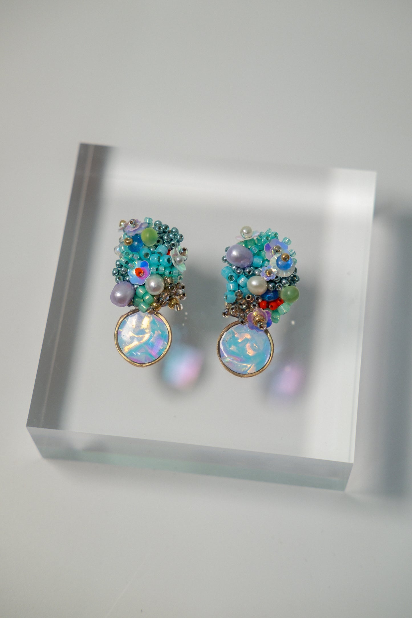 Volition Iridescent Hybrid Beaded Earrings