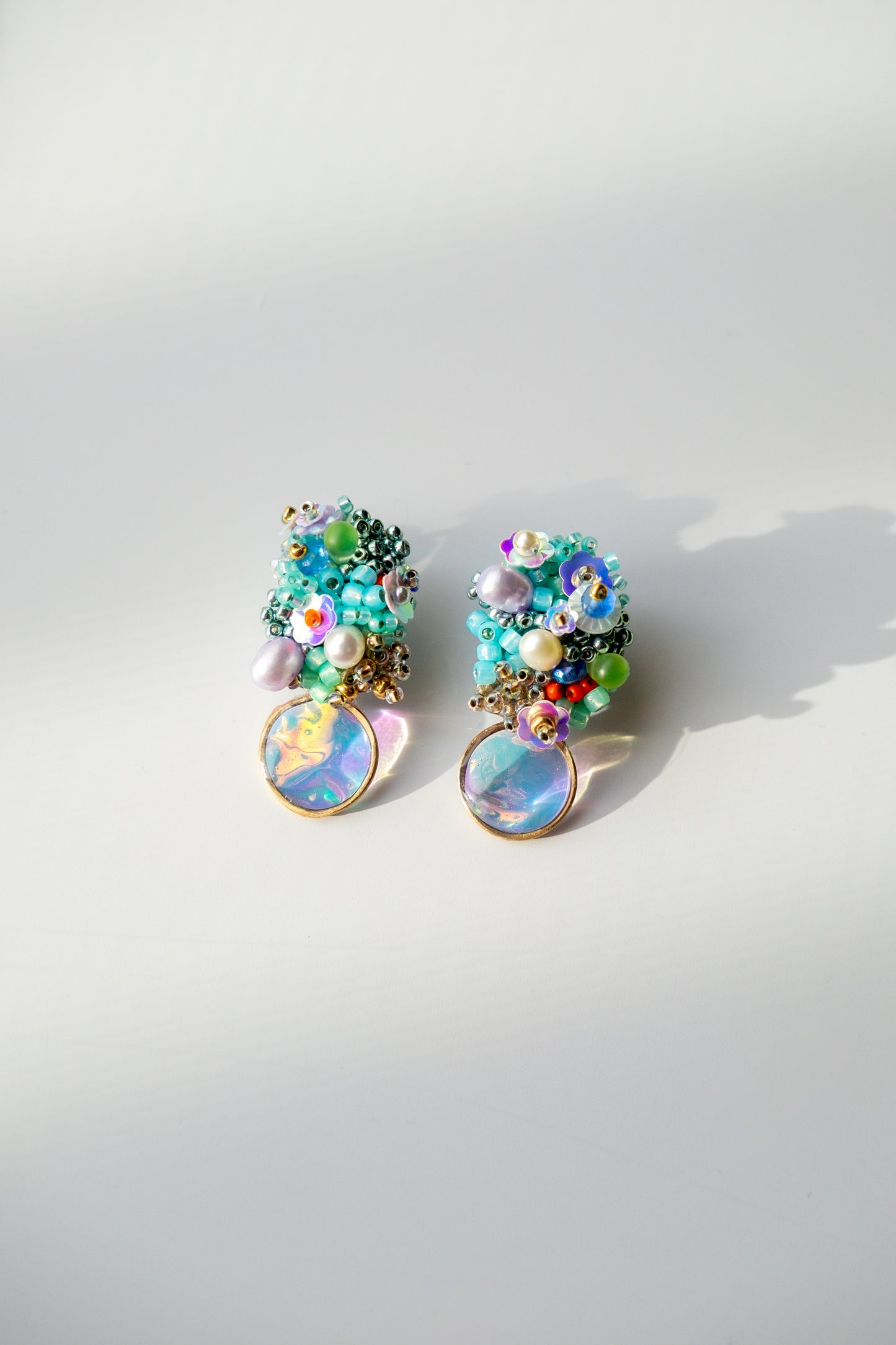 Volition Iridescent Hybrid Beaded Earrings