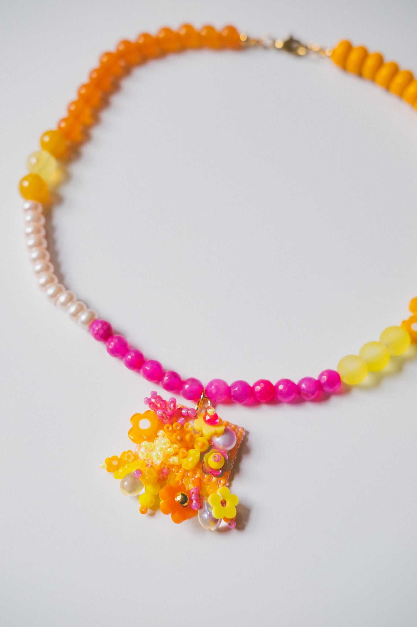 Sunset Tapestry Beaded Necklace