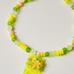 Lemon Lime Slime Beaded Necklace