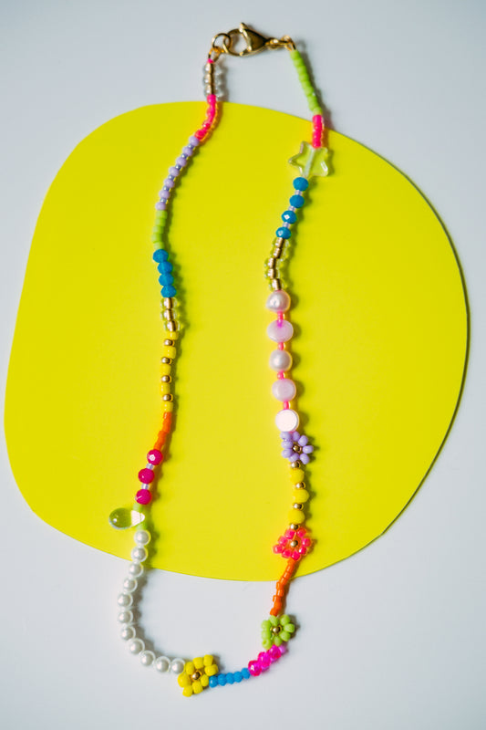 Y2K Rainbow Beaded Necklace I