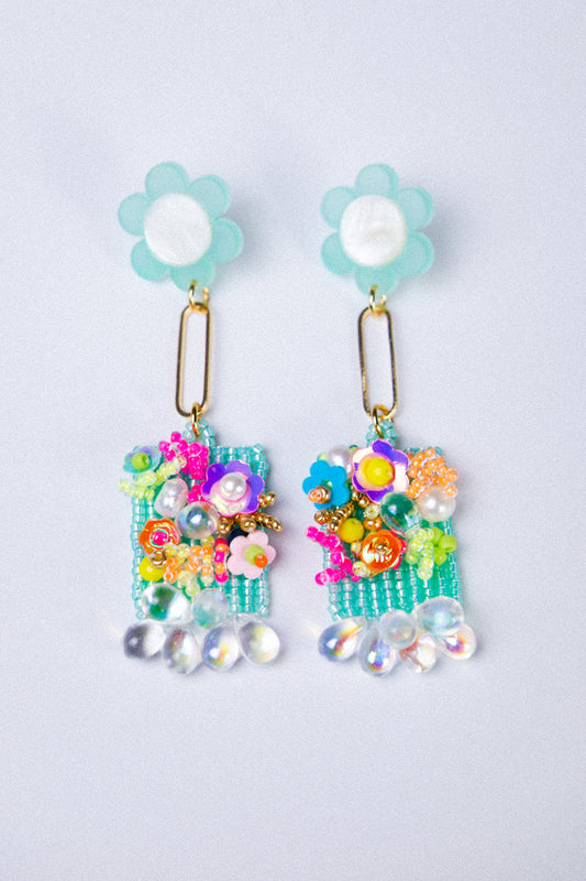 Bubbles Statement Beaded Earrings