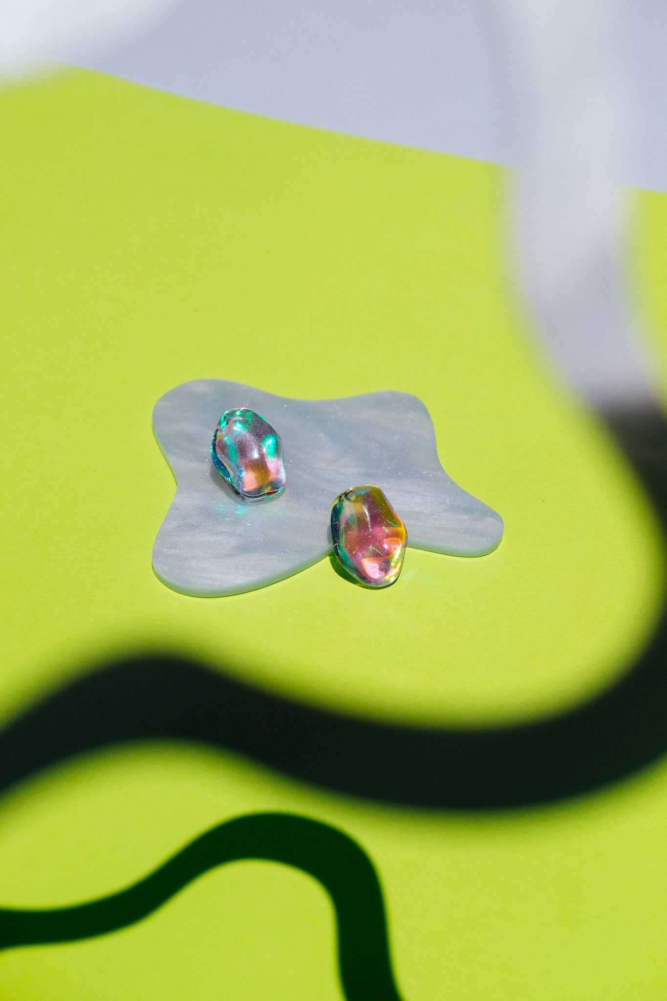 Modern Mermaid Hard Candy Iridescent Stud Earrings