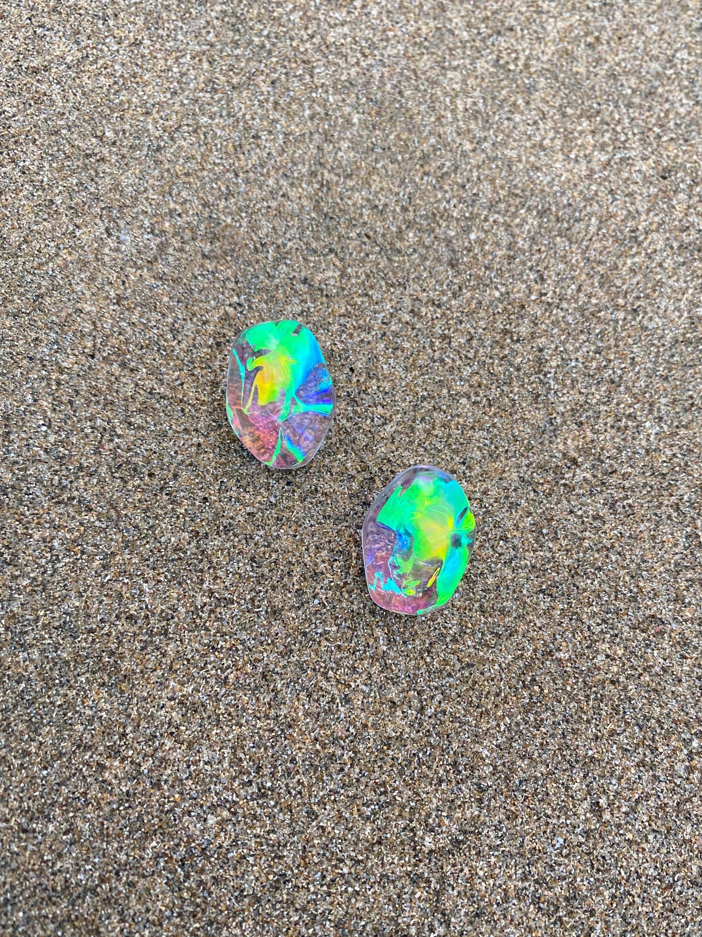 Modern Mermaid Hard Candy Iridescent Stud Earrings