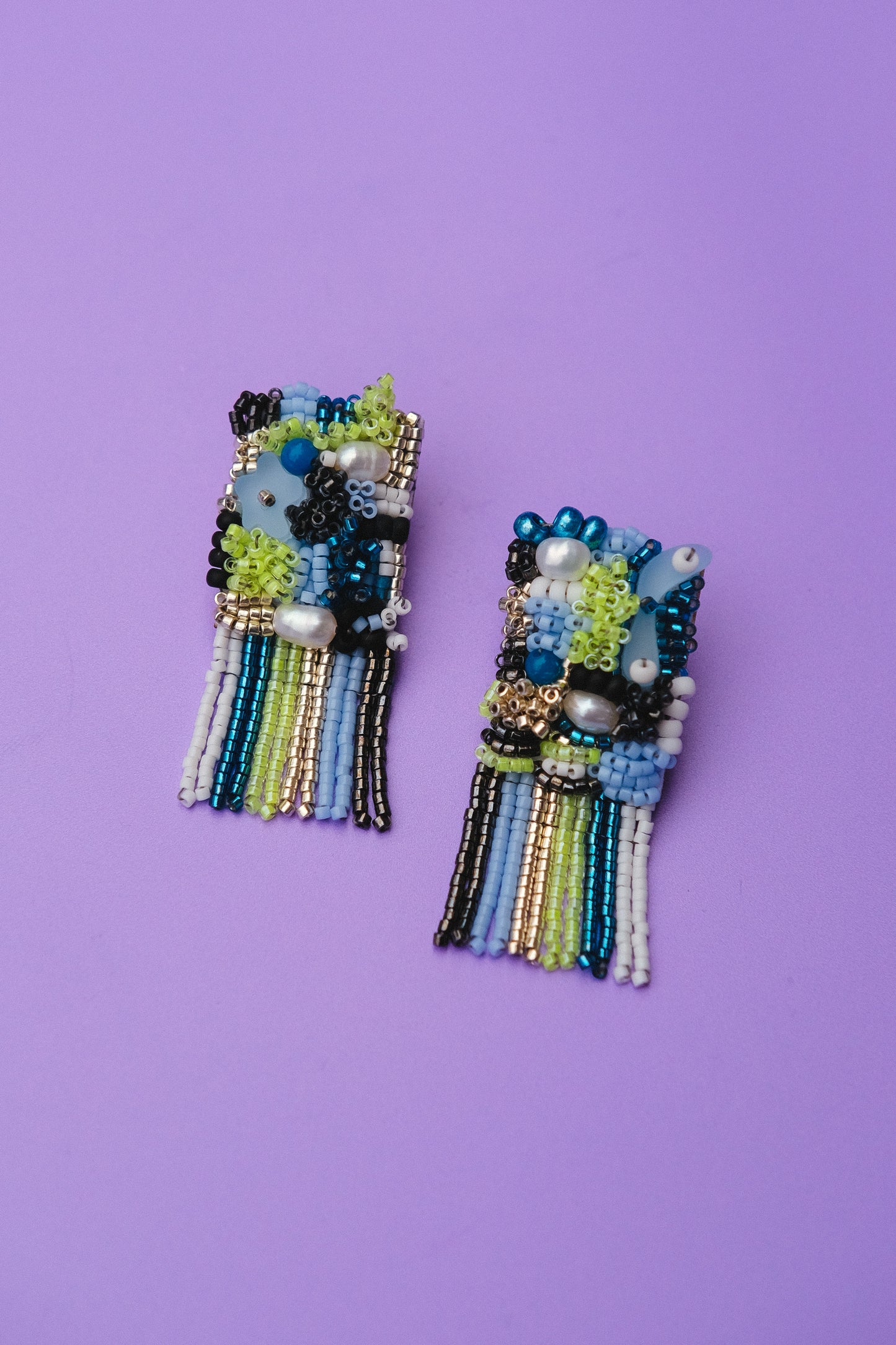 Future Fringe Beaded Tassel Earrings