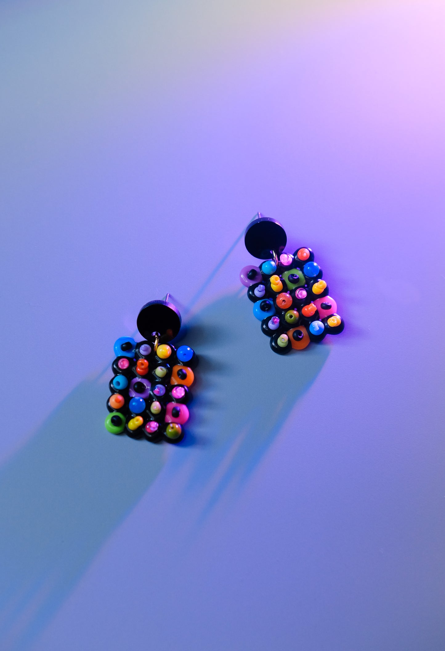 Summer Night Beaded Dangle Earrings