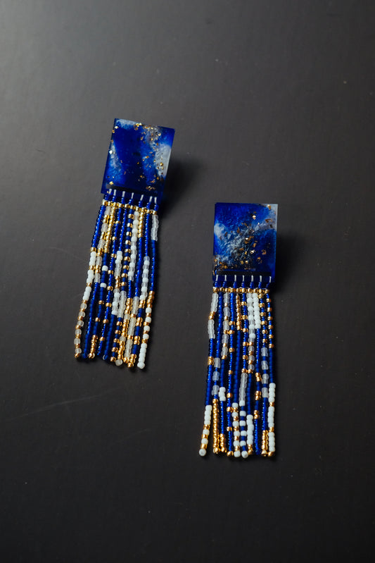 Starry Night Tassel Earrings